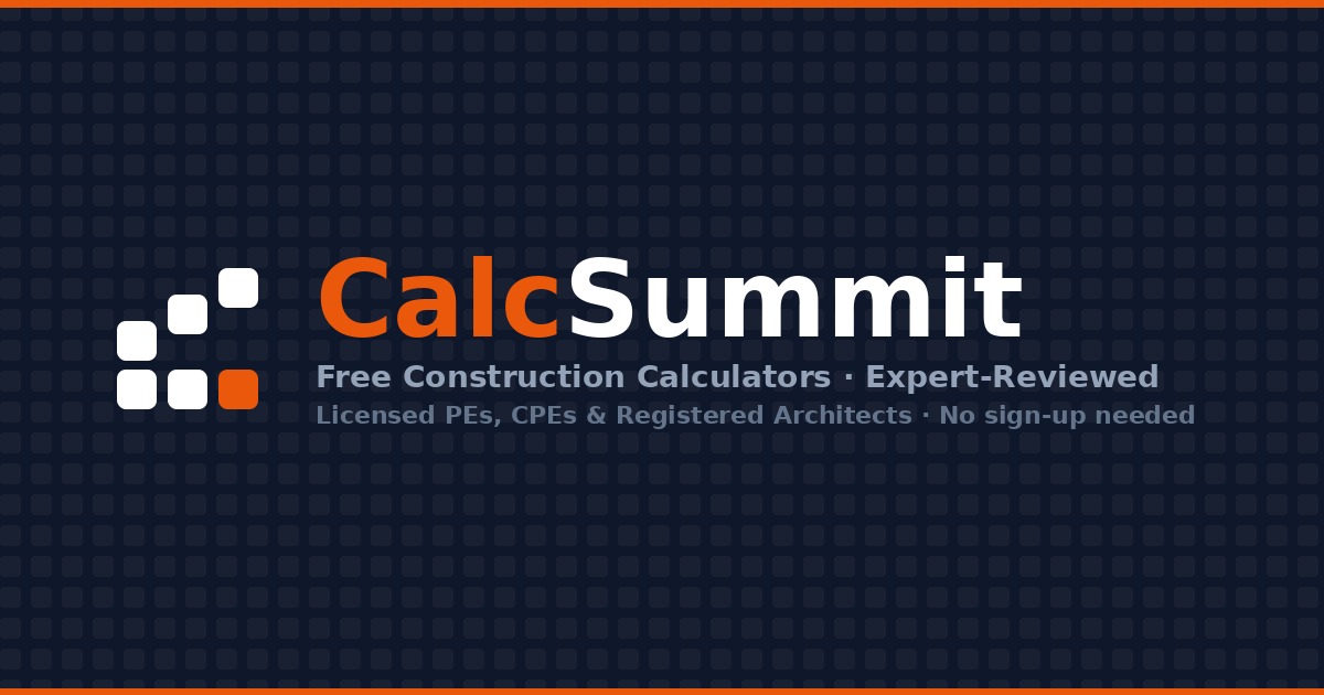 CalcSummit — Free Construction Calculators | Expert-Reviewed